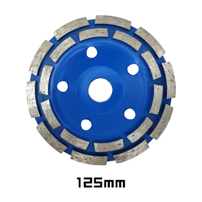 Blauwe 5 Duim Dubbele Rij die Diamond Cup Wheel Sintered malen